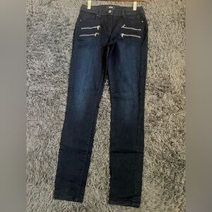 PAIGE EDGEMONT Jeans Double Zip Skinny Jeans size 26 Moto style